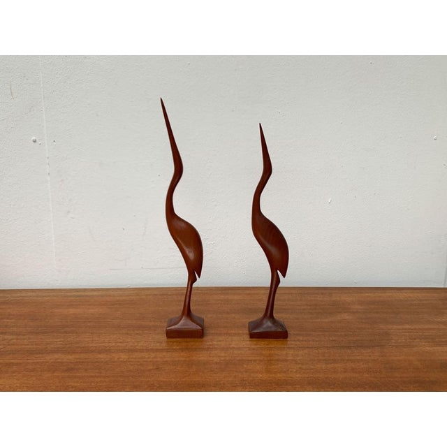Wood Mid-Century Wooden Teak Birds, 1960s, Set of 2 For Sale - Image 7 of 15