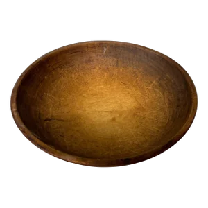 Antique Primitive Country Kitchen Wooden Dough Bowl