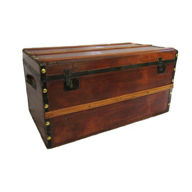 American 19th Century Civil War Era Carriage Trunk For Sale - Image 3 of 7