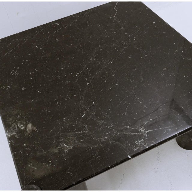 Stone Mid-Century Modern Square Black Marble Coffee Table, 1970s For Sale - Image 7 of 14