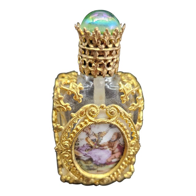Vintage Miniature French Perfume Bottle For Sale