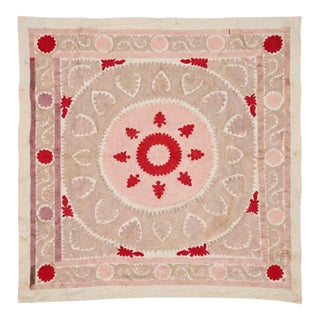 Bohemian Suzani Wall Tapestry 4'9'' X 5'2'' For Sale