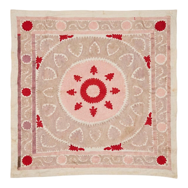 Bohemian Suzani Wall Tapestry 4'9'' X 5'2'' For Sale