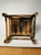 Boho Chic Bamboo Black Painted Distressed Low Riser/Plant Stand For Sale - Image 10 of 10
