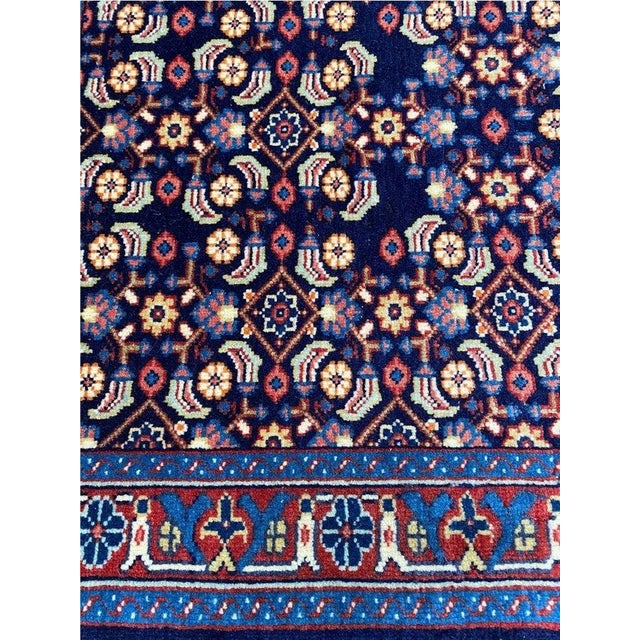 Blue 1980s Old Persian Hamadan Area Rug 2x2 For Sale - Image 8 of 9