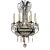 Vintage French Bagues Style Iron and Crystal 6 Light Chandelier For Sale