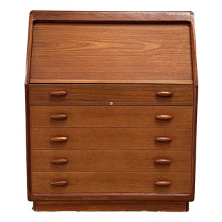 Teak Secretaire from Dyrlund, Denmark, 1960s For Sale