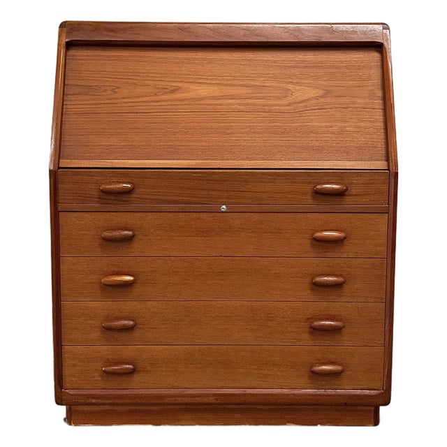 Teak Secretaire from Dyrlund, Denmark, 1960s For Sale