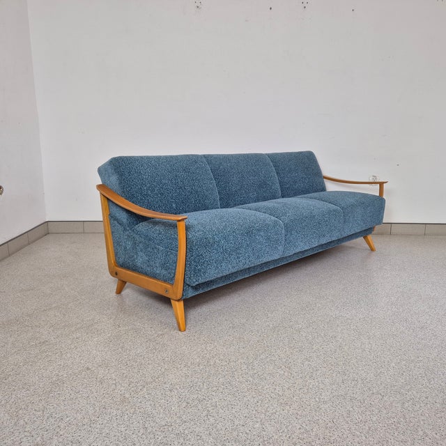1960s German Sleeper Sofa Dimensions: Height: 70 cm Width: 200 cm Sleeping area: 90 × 190 cm Condition: Very good....
