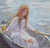 Original oil portrait by Sean Wu, Girl in the boat