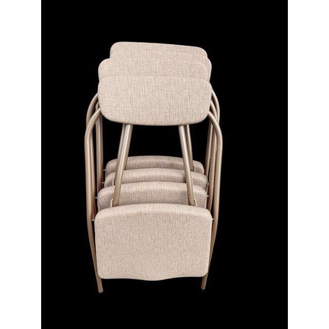 Tan Mid-Century Cosco Stylaire Folding Chair Set of Four For Sale - Image 8 of 12