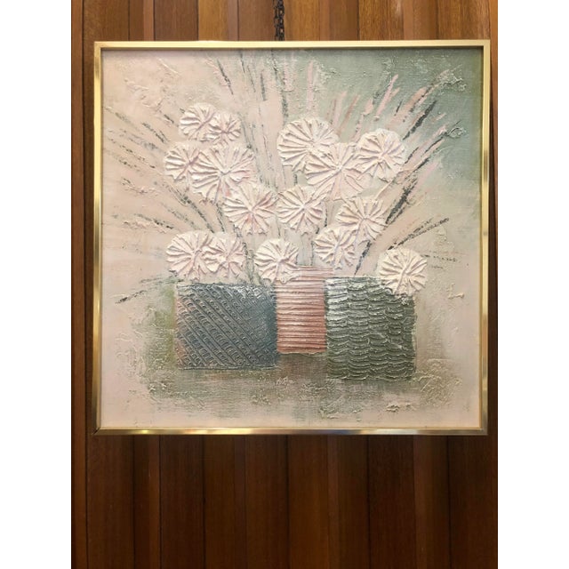 Lee Reynolds Pair Vintage Framed Paintings | Flowers For Sale - Image 4 of 11