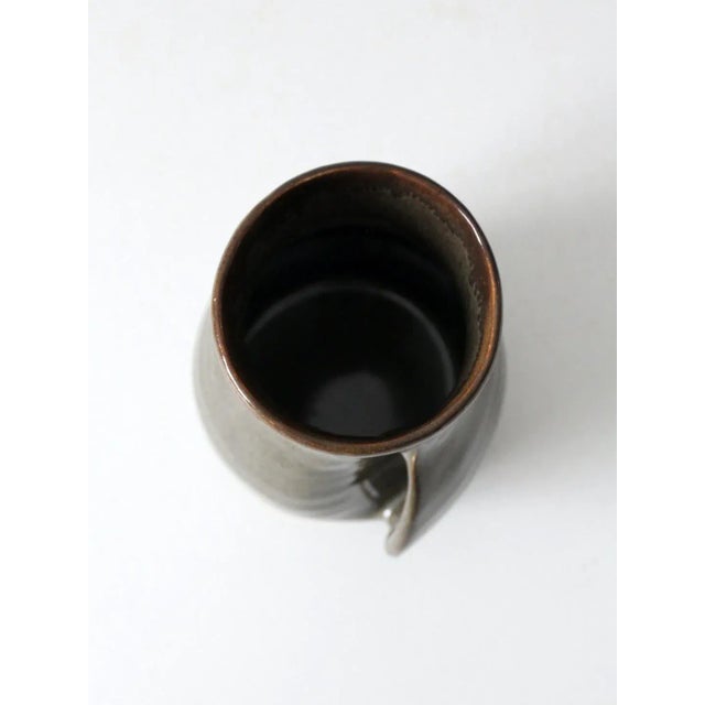Taupe Vintage Studio Pottery Mug For Sale - Image 8 of 9