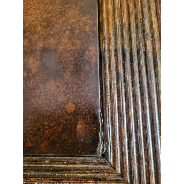 Vintage Stained Tortoiseshell Burnt Bamboo Sqaure Regency British Colonial Card Dining Table For Sale - Image 10 of 10