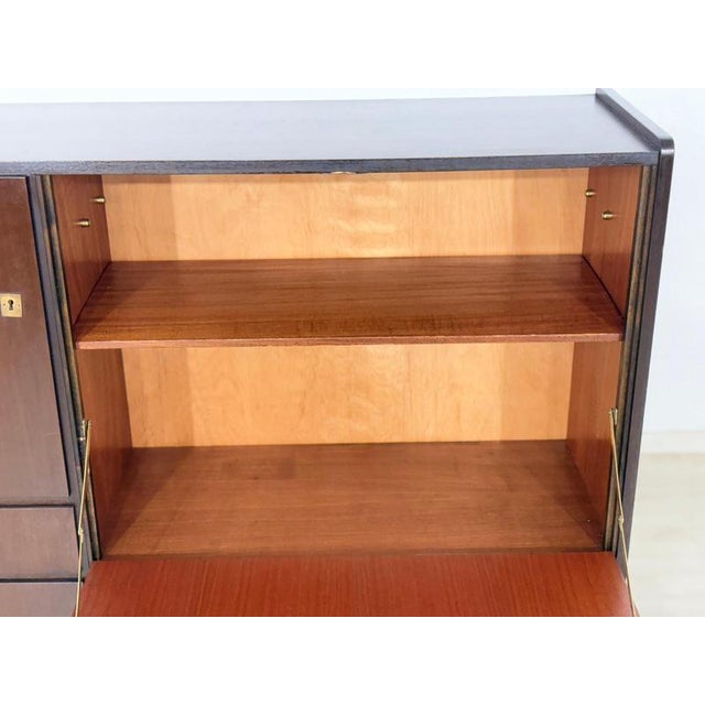 Mid-Century Writing Cabinet with Secretary in Mahogany, 1960s For Sale - Image 4 of 14