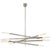Kelly Wearstler for Visual Comfort Signature Rousseau Grande Ten Light Articulating Chandelier in Polished Nickel with Etched Crystal For Sale