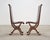 Set of Eight French Provincial Leather Oak Curule Dining Chairs For Sale - Image 10 of 18