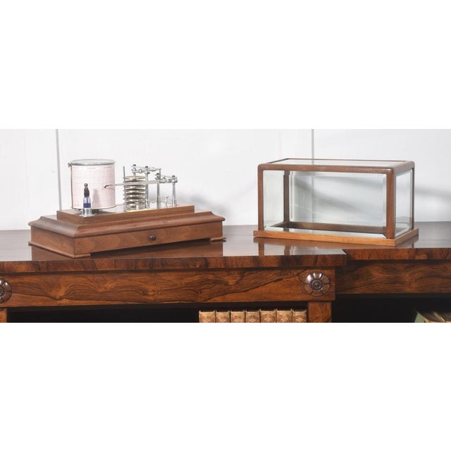 Glass Walnut Cased Barograph, 1890s For Sale - Image 7 of 11