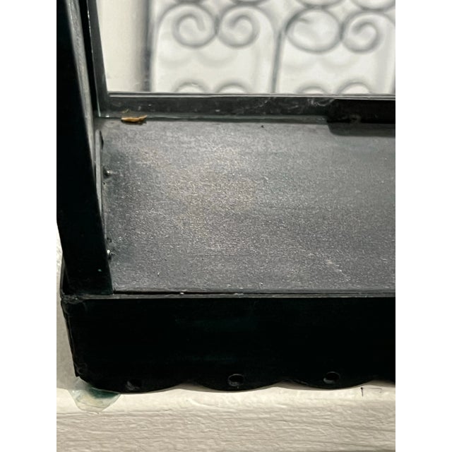 Vintage Pagoda Style Black Tole Display Diorama Lanterns a Pair For Sale - Image 9 of 11