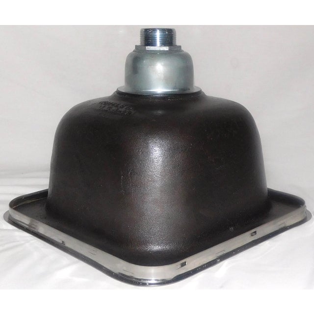 1983 Vintage Kohler Sequoia (Red) Cast Iron & Porcelain Kitchen Prep Sink For Sale - Image 13 of 13