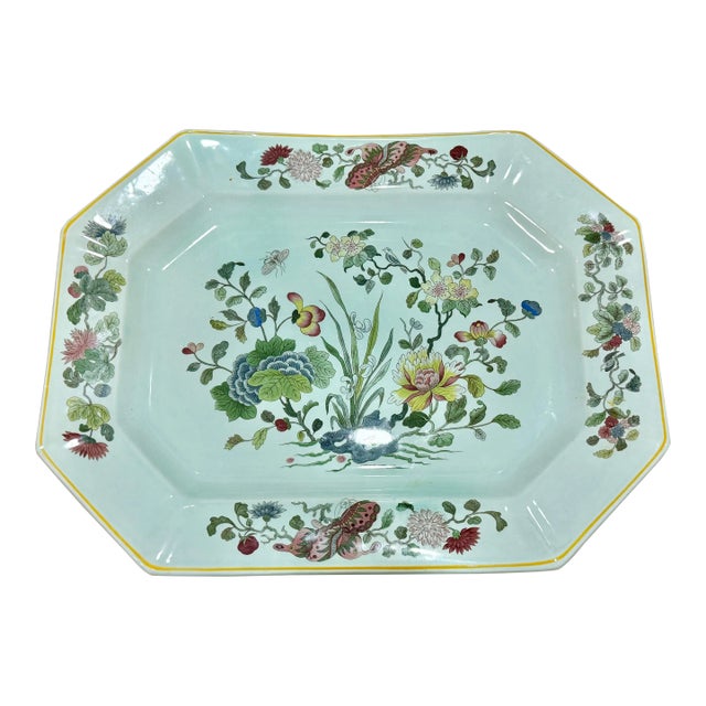 Vintage Ming Jade CalyxWare Serving Platter For Sale
