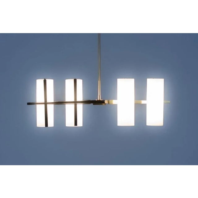 Vintage Pendant Light in Opaline, 1960 For Sale - Image 10 of 11