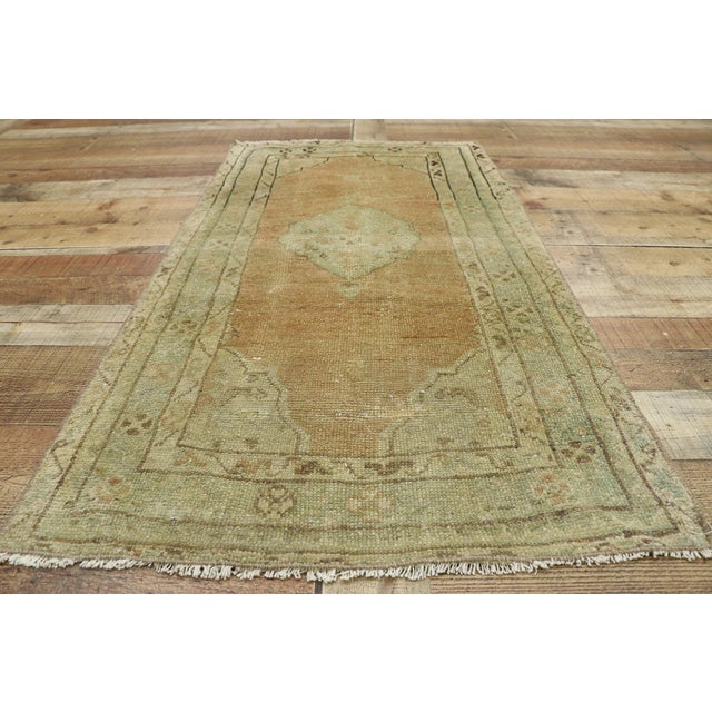 Textile Vintage Turkish Oushak Rug, 02'02 X 04'03 For Sale - Image 7 of 8