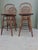 Ethan Allen 1950's Vintage American Colonial Solid Oak Swivel Bar Stools by Ethan Allen Set of 4 For Sale - Image 4 of 12