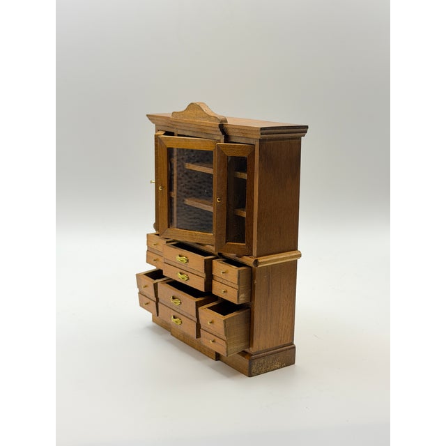 Wood Vintage Shackman Dollhouse Miniature Wooden Hutch Cabinet, 1:12 Scale For Sale - Image 7 of 7