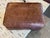 English Restoration Hardware Maxwell Brompton Leather Ottoman, Cocoa For Sale - Image 3 of 12