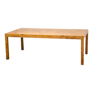 1960s Milo Baughman Seamless Parson Burl Dining Table