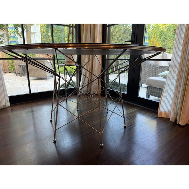 Chrome Caracole Modern Metro 54 Inch Round Dining Table For Sale - Image 8 of 8