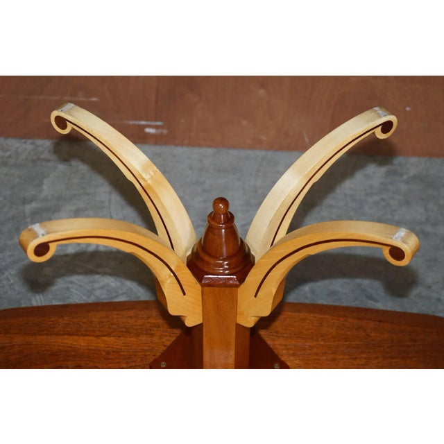 Sheraton Revival Maple & Mahogany Oval Coffee Table For Sale - Image 17 of 18