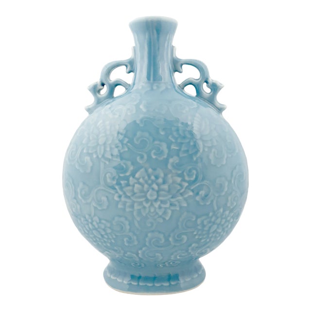 Early 20th Century Chinese Porcelain Peony Bianhu Vase For Sale