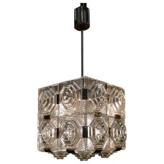 Vintage Cubist Modern Pendant Light For Sale