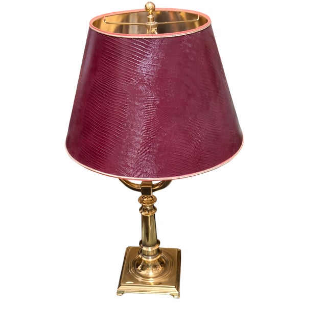 Regency Style Cambridge Brass Table Lamp For Sale - Image 4 of 4