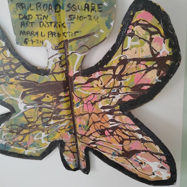 Original Mary L. Proctor Sheet Metal Cutout "Grace Butterfly" For Sale - Image 10 of 17