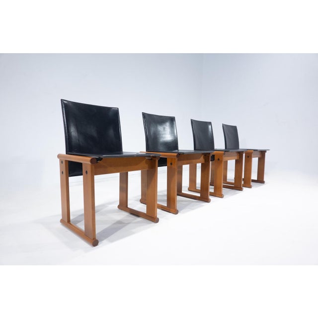 Chairs attributed to Afra & Tobia Scarpa, Italy, 1960s, Set of 4 For Sale - Image 4 of 17