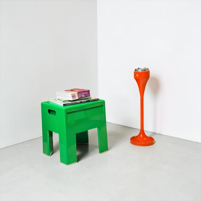 Green Plastic Storage Stool by Olaf Von Bohr for Gedy, 1960s For Sale - Image 13 of 18