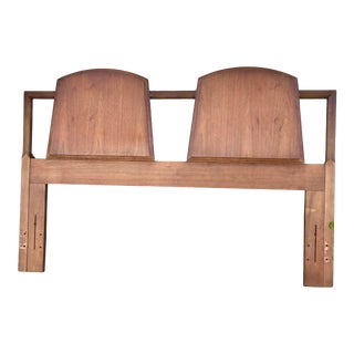 1960s Lane Walnut Queen Size Headboard For Sale