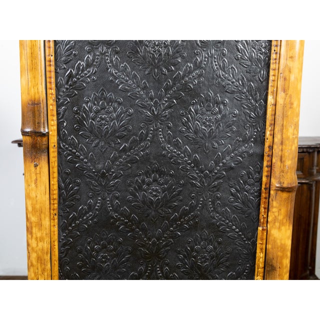 Wood English 1900s Bamboo Cabinet with Faux Books Façade and Splaying Legs For Sale - Image 7 of 11