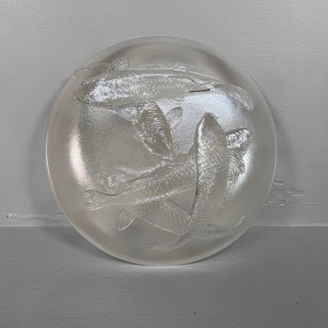 Glass Koi Bowl attributed to Ace Glass Tokyo, Japan, 1970 For Sale - Image 10 of 11