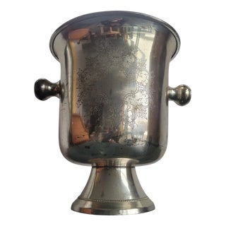 Antique Chiseled Sheffield Ice Bucket, 1950s For Sale