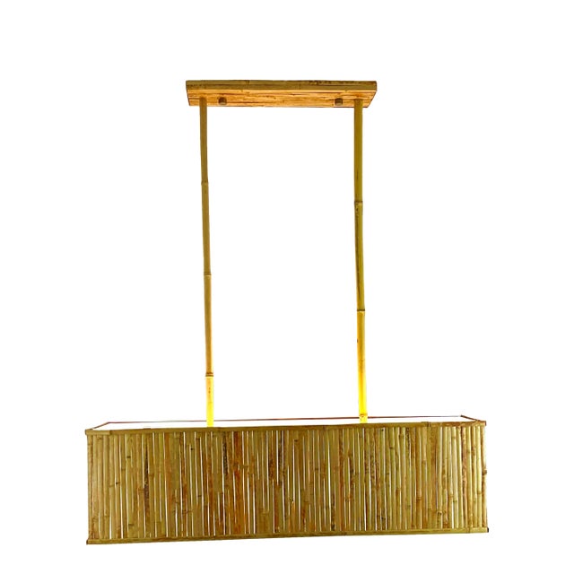 Natural Bamboo Long Pendant For Sale