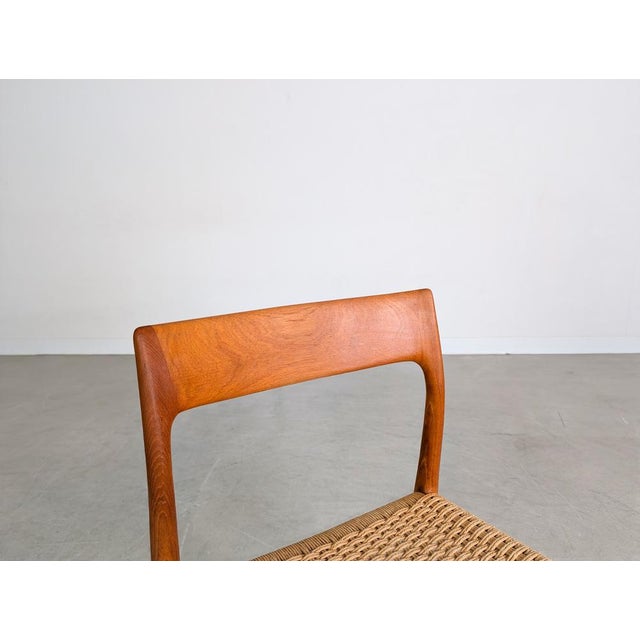 Wood Model 77 Chair in Teak by Niels O. Møller for J.L. Møllers Møbelfabrik For Sale - Image 7 of 10