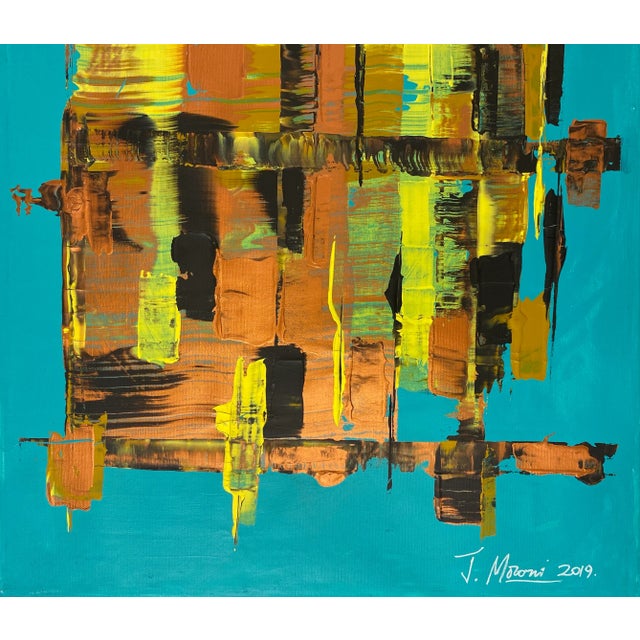 Modern Abstract Painting on Canvas, Signed, 21st Century, France For Sale - Image 4 of 8