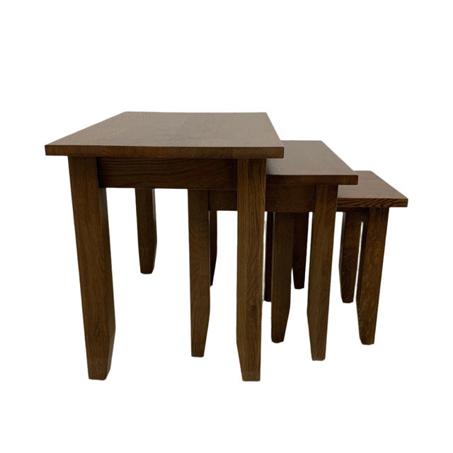 Mission Oak Nesting Tables - Set of 3 - Micheal Cherry For Sale - Image 9 of 10