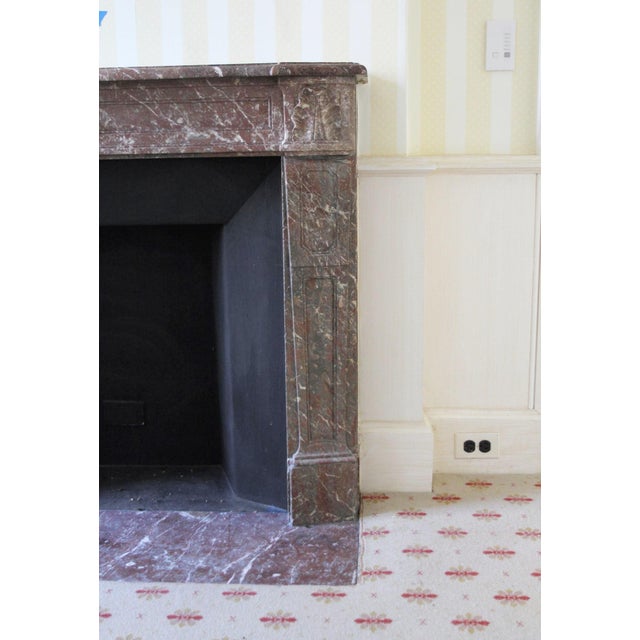 Waldorf Astoria Rouge Royal Marble Mantel For Sale - Image 11 of 13