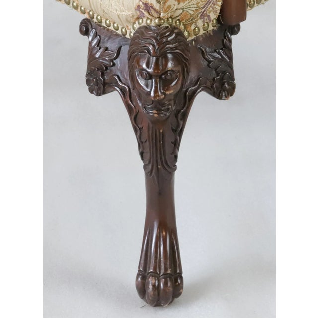 A Pair Vintage Rococo Style Open Armchair For Sale - Image 11 of 13