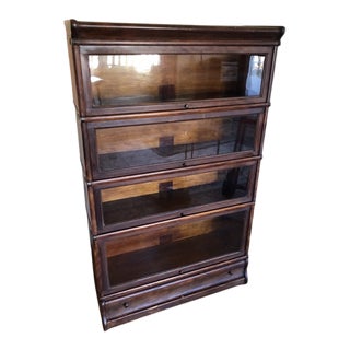 Early 20th Century Globe Wernicke Mission Style Barristers Bookcase For Sale